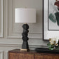 Demelo - Stacked Wood Table Lamp - Black