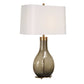 Shyla - Dark Glass Table Lamp - White
