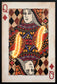 Royal Card IV Hand-Embellished LED Canvas In Frame - Red / Ivory