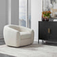 Capra - Art Deco White Swivel Chair