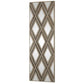 Tahira - Geometric Argyle Pattern Wall Mirror - Light Brown
