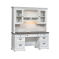 Allyson Park - Credenza & Hutch - Wirebrushed White / Charcoal