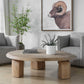Tiernan - Reclaimed Oak Round Coffee Table - Woodtone