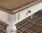 Realyn - Home Office L Shaped Desk - White / Brown