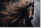 Majestic Mane Storm - 40" x 60" Framed Wall Art - Dark Brown