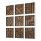 Bryndle - Rustic Wooden Squares (Set of 9) - Dark Brown
