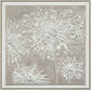"Textured Elegance II" Hand-Painted Canvas In Frame - White / Gray