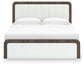 Kendanport - 4 Pc. - King Platform Bed, Dresser, Mirror And Nightstand - Brown / White