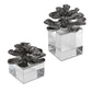 Indian Lotus - Metallic Flowers (Set of 2) - Silver