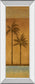 Golden Palm Il By Jordan Grey - Mirror Framed Print Wall Art - Dark Brown