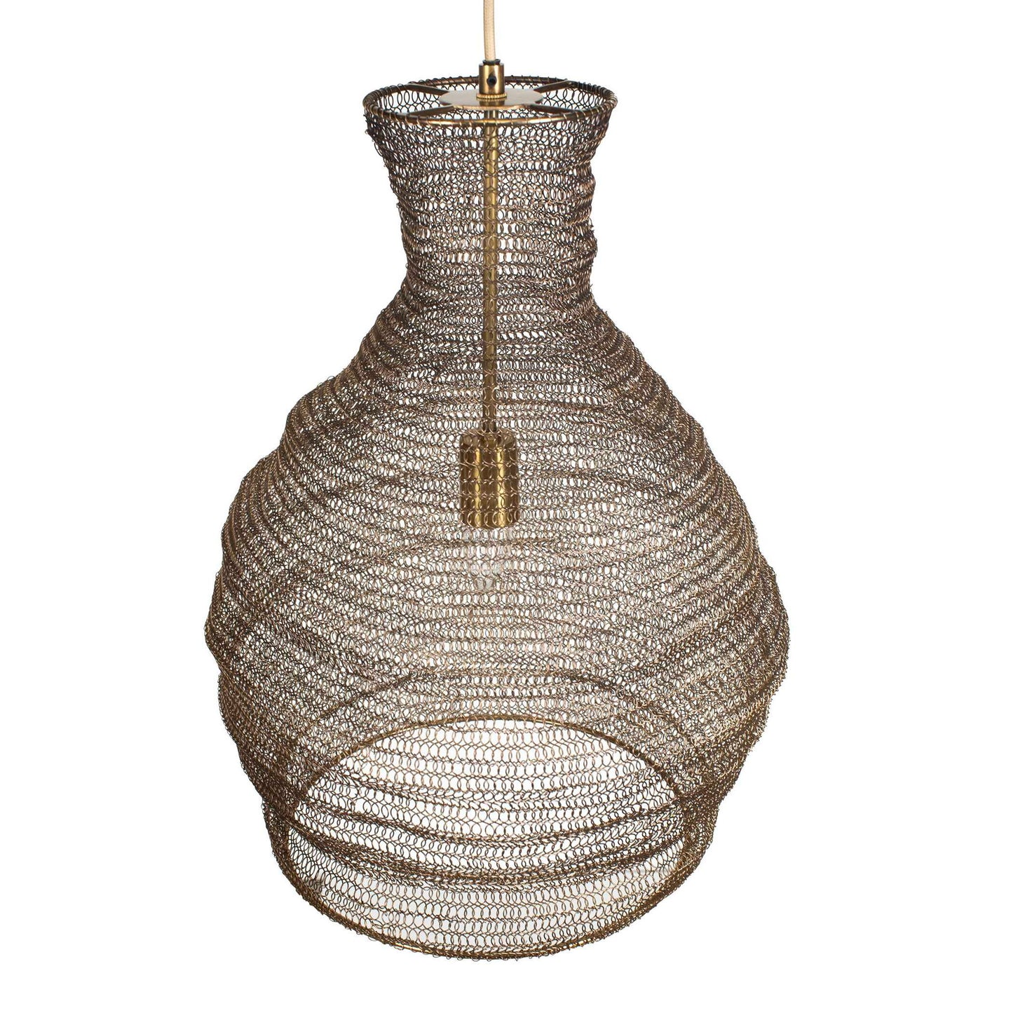 Murmur - Woven Brass 1 Light Pendant - Brass