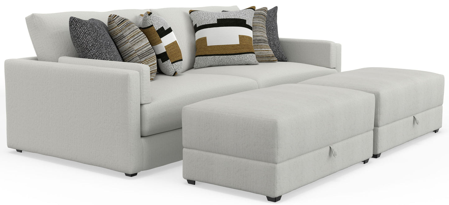 Trevor - Extra Deep Oversized Sofa With Included Storage Cocktail Ottoman