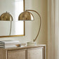 Romani - Brass Desk Lamp - Gold