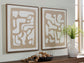 Waldett - Wall Art Set (Set of 2) - Beige / White