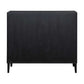 Andrei - Teak Root 2 Door Cabinet - Black / Woodtone