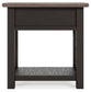 Tyler Creek - Chair Side End Table - Black / Gray