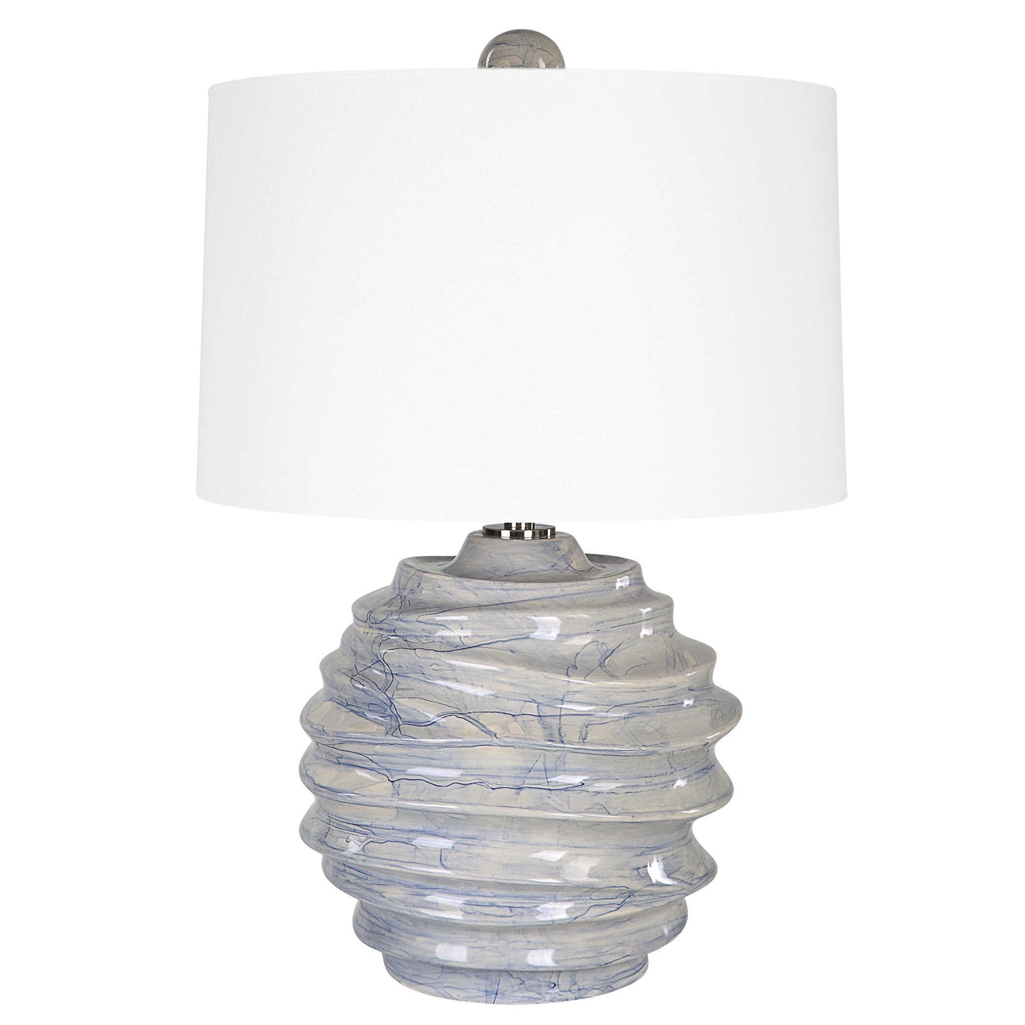 Waves - Blue & White Accent Lamp