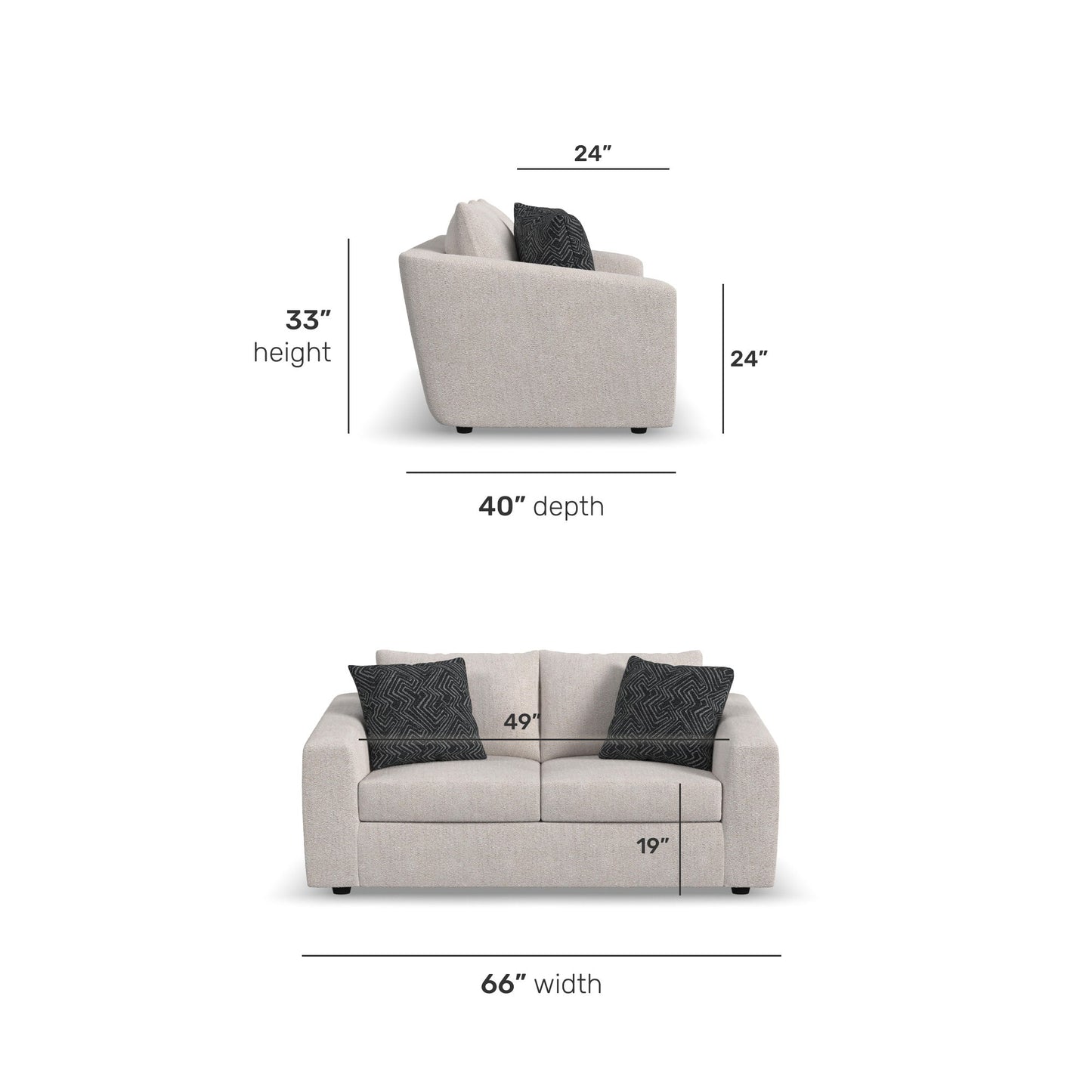 Knox - Fabric Loveseat