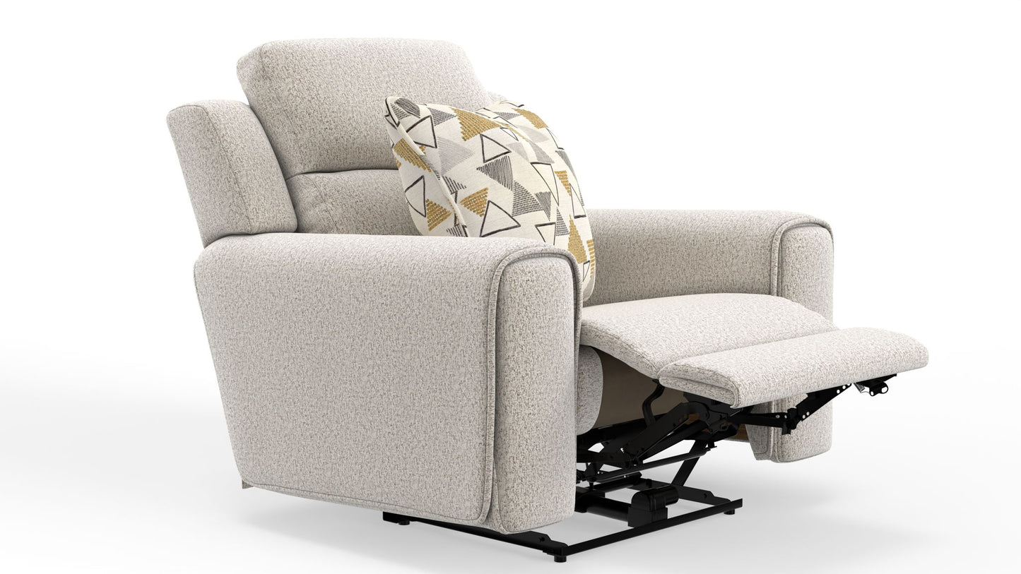 Micah - Power Headrest Power Deep Seat Lay Flat Recliner - Oatmeal