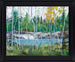 River Birch Vista - 28" x 34" Framed Wall Art - Green