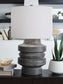 Wahida - Poly Table Lamp - Distressed Black