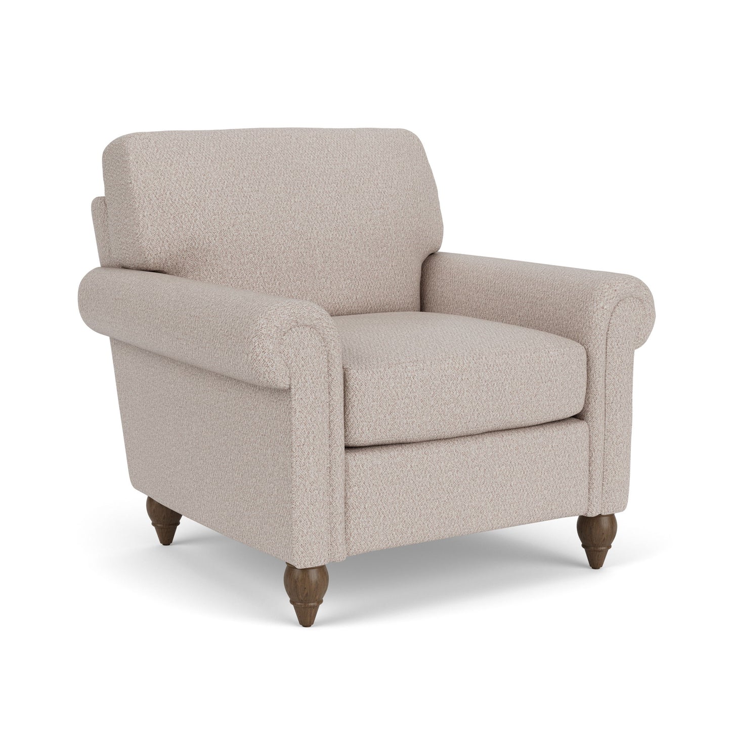 Moxy - Fabric Chair With Rolled Arms