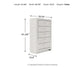 Altyra - Five Drawer Chest - White