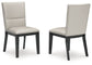 Glinari - Dining Upholstered Side Chair (Set of 2) - Taupe / Black