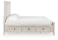 Darbonton - King Panel Storage Bed - Dove White