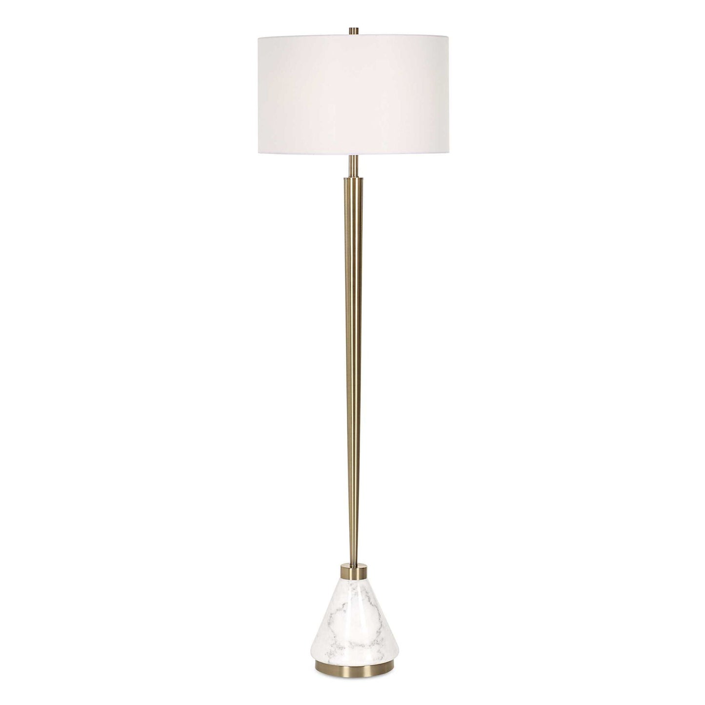 Curran - Tapered Metal Floor Lamp - White