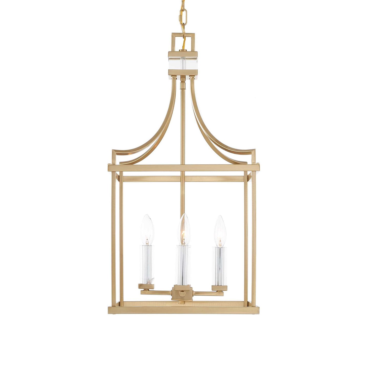 Montreal - 4 Light Brass Lantern Pendant - Gold