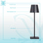 "Eclipse Aura I" Rechargeable LED Metal Accent Lamp (Set of 2) - Black
