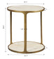 Clench - Brass Side Table - Beige