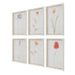 Wild Flourish - Framed Floral Prints (Set of 6) - Light Brown