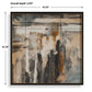 Landslide - Framed Abstract Print - Black / Brass / Gold / Gray / Orange / White / Yellow