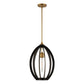 Darby - 1 Light Architectural Oval Pendant - Bronze / Black