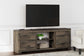 Trinell - Brown - 72" TV Stand With Fireplace Insert Glass/Stone