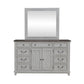 River Place - Dresser & Mirror - Riverstone White & Tobacco