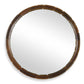 Auger - Amber Glass Round Mirror - Bronze
