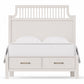 Pure Maple - King Garden Storage Bed - Cottage White