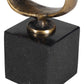Loopform - Ring Sculpture - Black / Brass