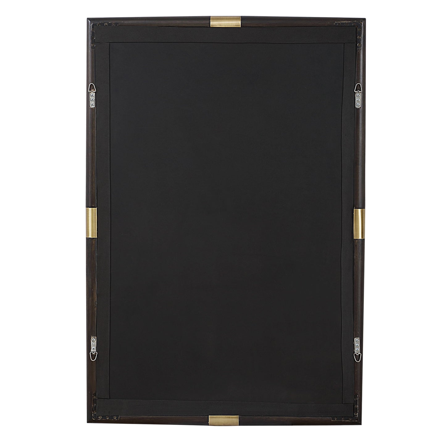 Larkin - Dark Wood & Brass Mirror - Dark Brown