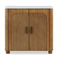 Mebarak - Reeded 2 Door Cabinet - Bronze,White,Woodtone