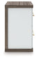 Kendanport - Two Drawer Night Stand - Brown / White