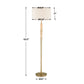 Verlaine - Travertine Floor Lamp - Brass,Gold