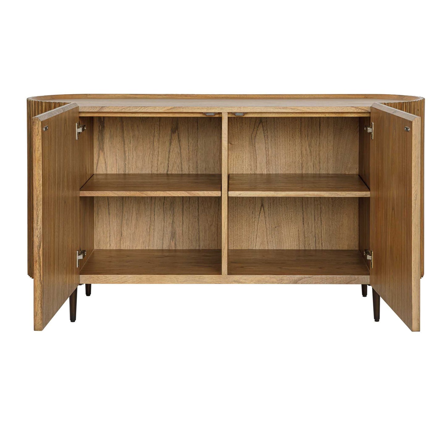 Reese - Pleated 2 Door Cabinet - Woodtone