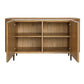 Reese - Pleated 2 Door Cabinet - Woodtone