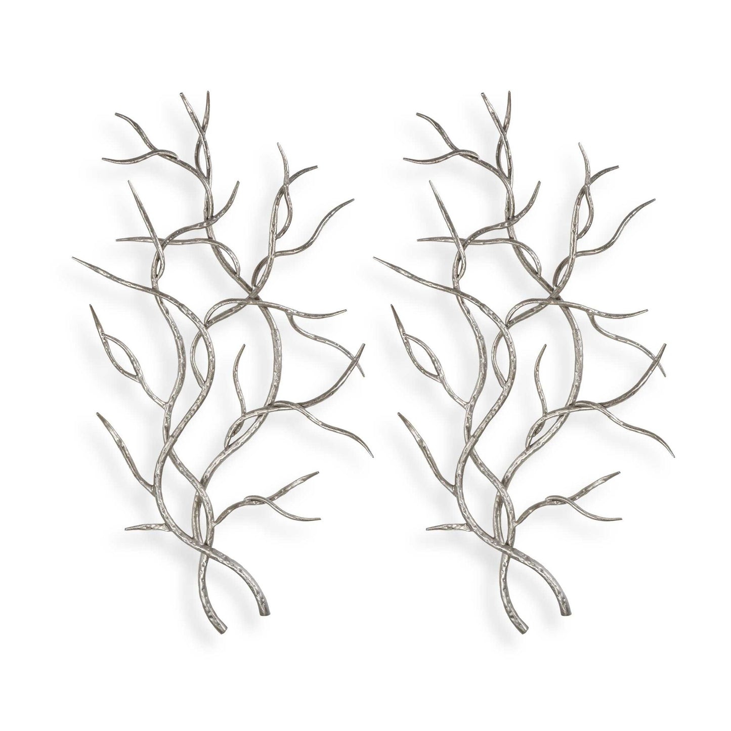 Silver Branches - Wall Art (Set of 2) - Pearl Silver