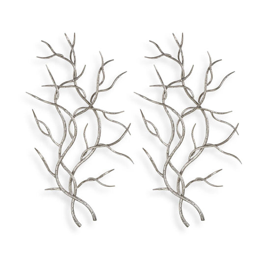 Silver Branches - Wall Art (Set of 2) - Pearl Silver