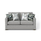 Milo - Fabric Loveseat With Nailhead Trim